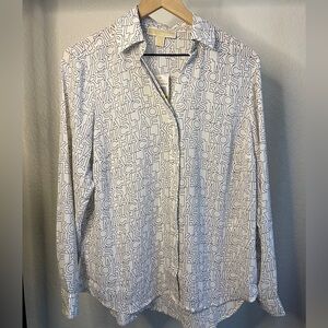 M White And Black Michael Kors MK Button Down MSRP$110